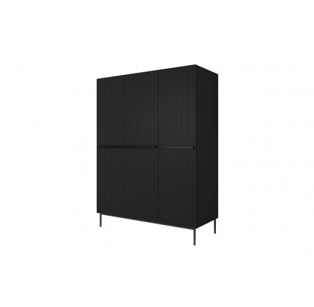 Skříň Nicole 150 cm - černý mat / černé nožky