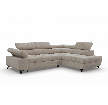 Rohová sedačka Dragonis L s funkcí spaní / Vibe 08 / černé nohy / pravá strana