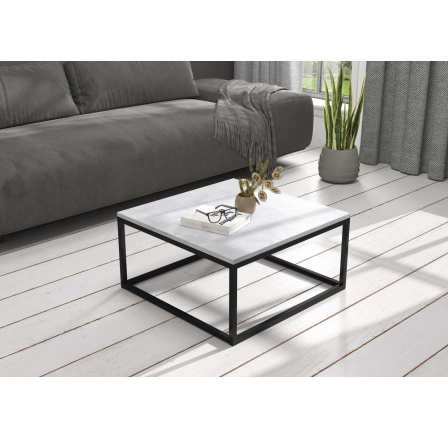 Konferenční stolek BELTEN 65x65 Černý+Beton