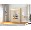 Posuvná skříň se zrcadlem a LED osvětlením DORRIGO 150 Sonoma+Sonoma