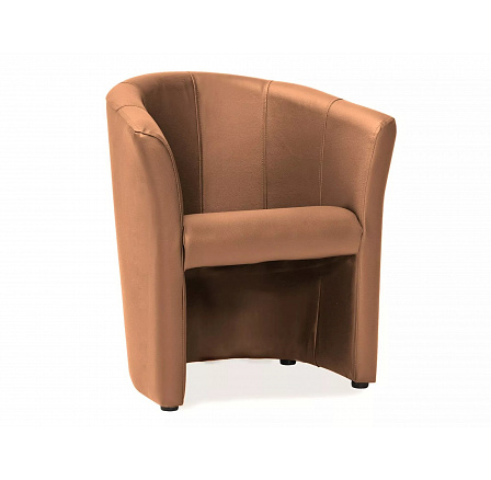 Křeslo TM-1, Světle hnědá ekokůže Ek-4/Wenge