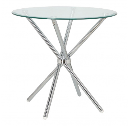 Stůl Ufo 90cm transparentní/ chrom