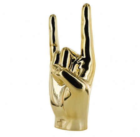 Dekorace, figurka Ruka Rock and Roll zlatá Dekorace, figurka Ruka Rock and Roll zlatá