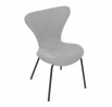 Jídelní židle, stříbrná, látka, CT-S8010 SIL2