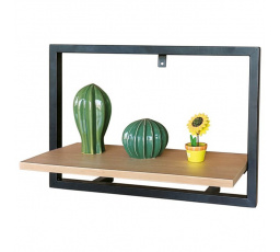 Polička, kov, hnědá, P-072 OAK