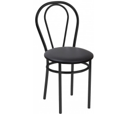 Židle eko černá - černý rám Tulipán