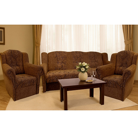 Sedací souprava Agáta Rosita 132 vzor/koo hnědá