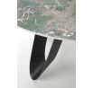 Jídelní stůl GIOVANI, Efekt zeleného mramoru/Černá