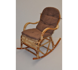 Polstr na křeslo klasik hnědý melír