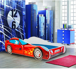 Postel s matrací CAR 4x4 140x70 Červená