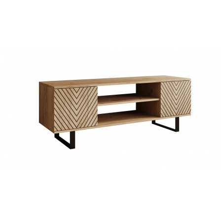 TV skříňka Lorello Jodełka 135 cm Dub Craft+Dub Craft