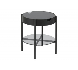 Stolek Tipton Sklo/černý S