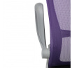Dětská židle, výškově nastavitelná, fialová síťovina, KA-K2008 PUR