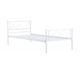 Kovová postel 90x200 bílá MBD9216