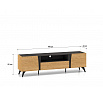 TV komoda TOSCANIA 06, dub Baltic Dune / černý jasan Portland