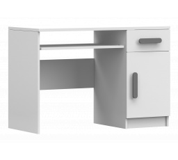 Psací stůl SMYK I - 08, Bílá Mat/Šedá