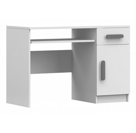 Psací stůl SMYK I - 08, Bílá Mat/Šedá Psací stůl SMYK I - 08, Bílá Mat/Šedá