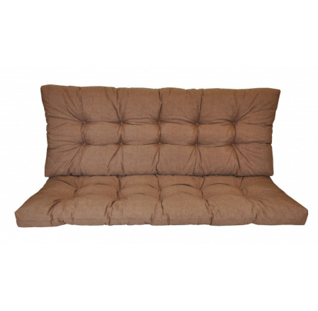 Polstr na zahradní houpačku 120 cm - látka hnědý melír