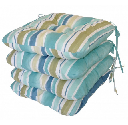 Sedák UNI látka modrý pruh set 4 kusy