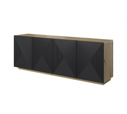 Komoda Asha, artisan / černá matná