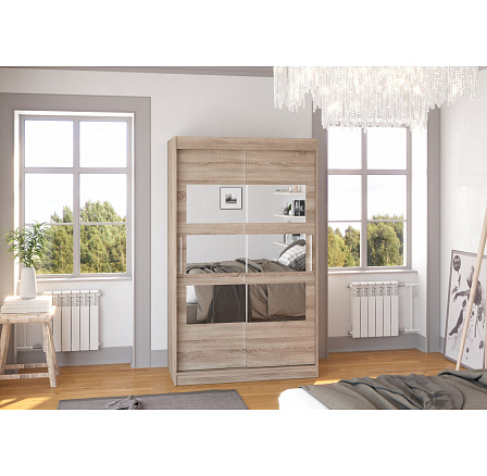 Posuvná skříň se zrcadlem KOLORADO 120 Truffle+Truffle