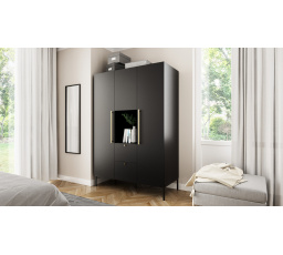 Skříň LANZZI 120, Černý Mat Černý Mat