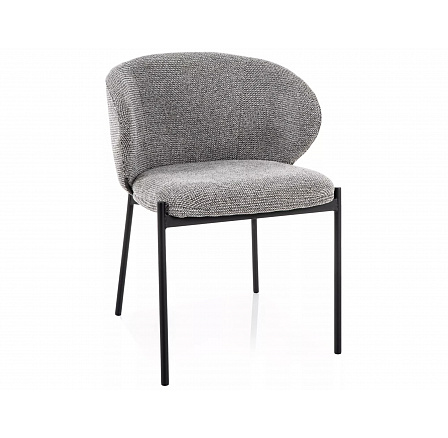 ŽIDLE KIOTO ČERNÝ RÁM / ŠEDÉ ČALOUNĚNÍ. 254