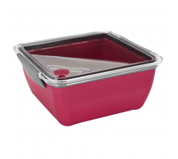 Lunch box rozdělený s vidličkou 2,6l růžový