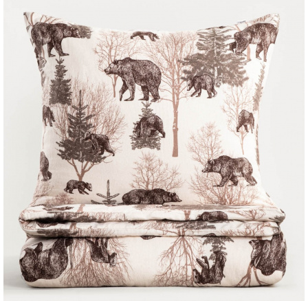 Povlečení URSO flanel s motivem medvědů 140x200 + 1*70x80 cm 759307