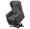 Polohovací křeslo, elektrické kabelové ovládání, šedá, látka, TV-1192 GREY2