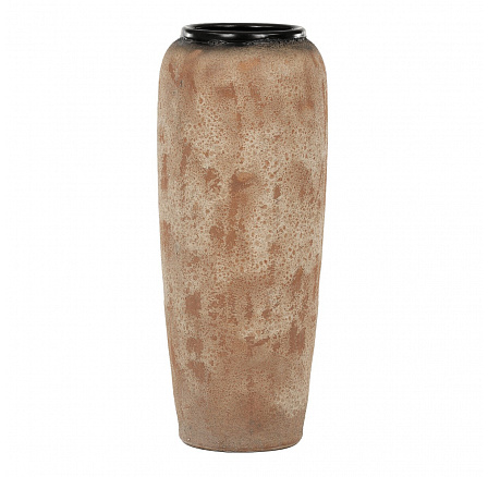 Váza keramická - výška 90 cm, béžovo-šedá