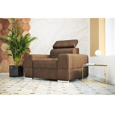 Křeslo ROYAL 114 cm - hnědá