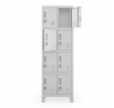 Kovová šatní skříň ROBERT 2 Plus, Šedá