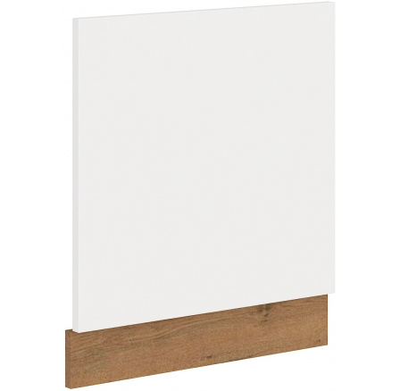 Dvířka na myčku s panelem VEGAS - ZM 570x596, Dub Lancelot / Bílý lesk Dvířka na myčku s panelem VEGAS - ZM 570x596, Dub Lancelot / Bílý lesk