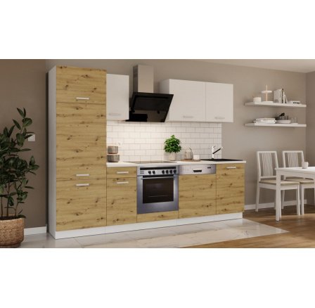 Kuchňská linka Todor 270 dub artisan/bílá + PD 210 bílá Kuchňská linka Todor 270 dub artisan/bílá + PD 210 bílá