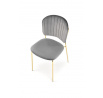 Jídelní židle K499, Šedá/Zlatá
