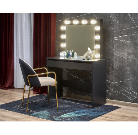 Toaletní stolek HOLLYWOOD černý