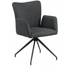 Židle Laura s područkami šedá tmavá