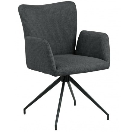 Židle Laura s područkami šedá tmavá