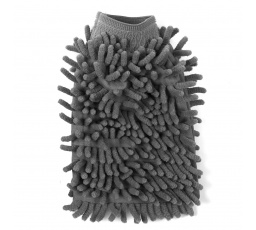 Šedá mikrovláknová rukavice na mytí auta