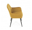 Jídelní židle, žlutá, sametová látka, DCH-215 YEL4