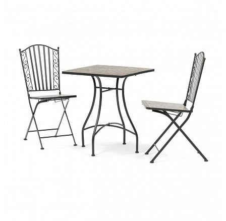 Zahradní set 1+2, kov, keramická mozaika, US1700 SET