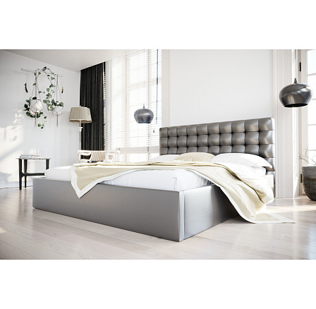 POSTEL LOFT PŘÍRODNÍ KŮŽE - 160x200, Dřevěná