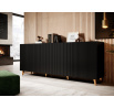 Komoda PAFOS 200 4D, černá MAT
