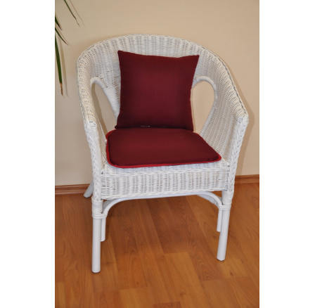 Polstr na křeslo Fabion vínový s polštářkem Polstr na křeslo Fabion vínový s polštářkem