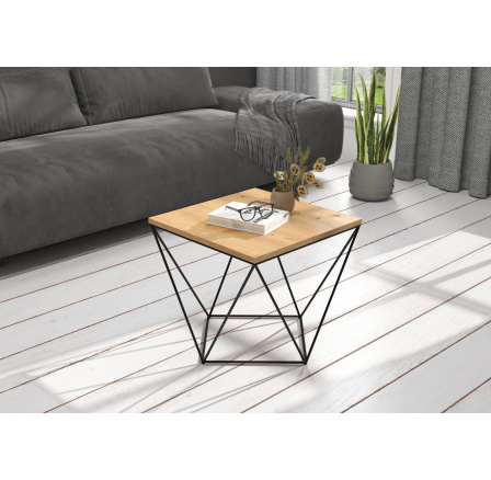 Konferenční stolek DIANA 50x50 Černý+Artisan