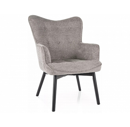 Křeslo CARMEN RAVEN, Šedá 07/Černá