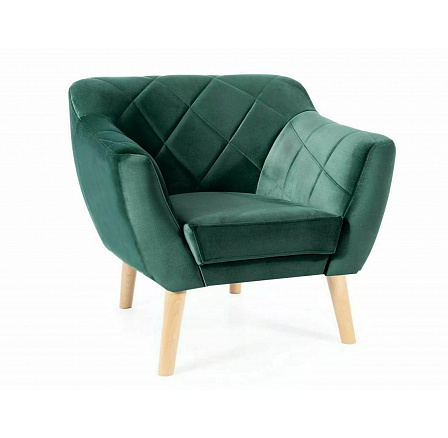 Křeslo KARO 1 VELVET, Zelený Bluvel 78/Buk Křeslo KARO 1 VELVET, Zelený Bluvel 78/Buk