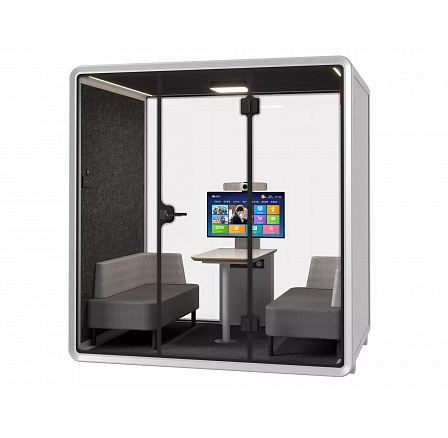 Kabina Large Booth Bílá-Šedá ST