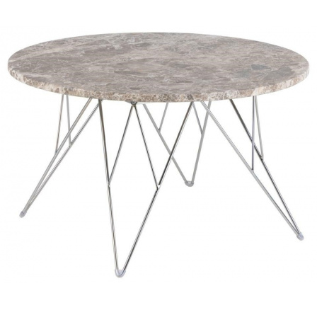 Konferenční stolek Prunus 80 cm mramor šedý/ chrom Konferenční stolek Prunus 80 cm mramor šedý/ chrom